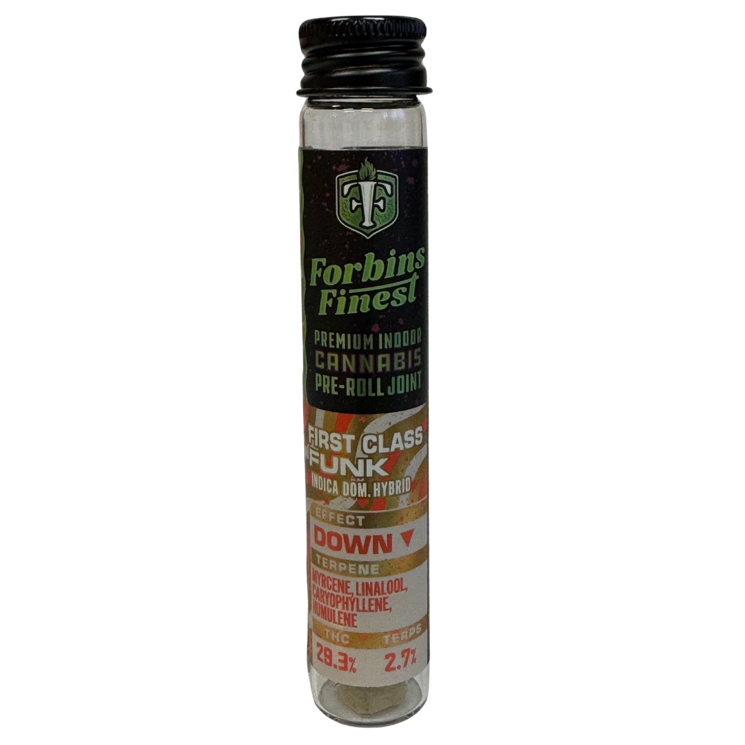 Photograph of product: First Class Funk I 1g Pre-roll I Forbins Finest