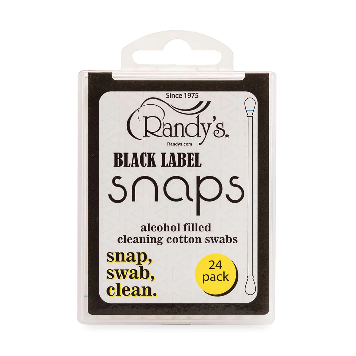 Photograph of product: Randy's Black Label Snaps- Alcohol Filled Swabs