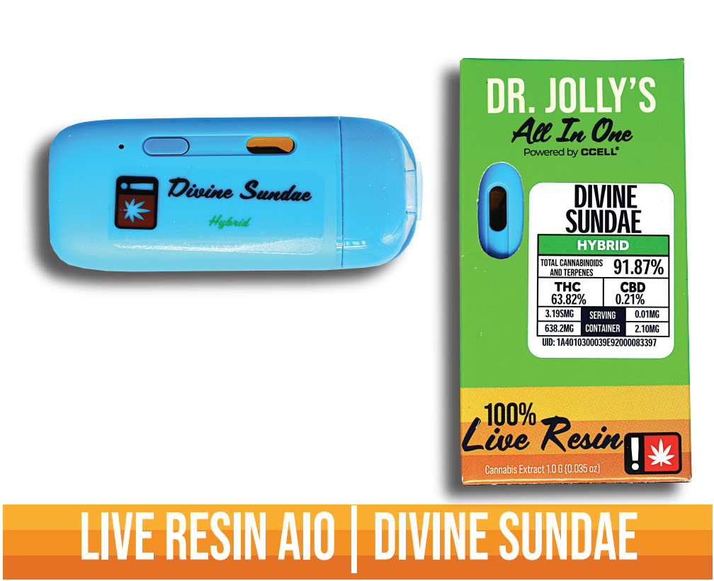 Photograph of product: Divine Sundae Live Resin Disposable | 1g