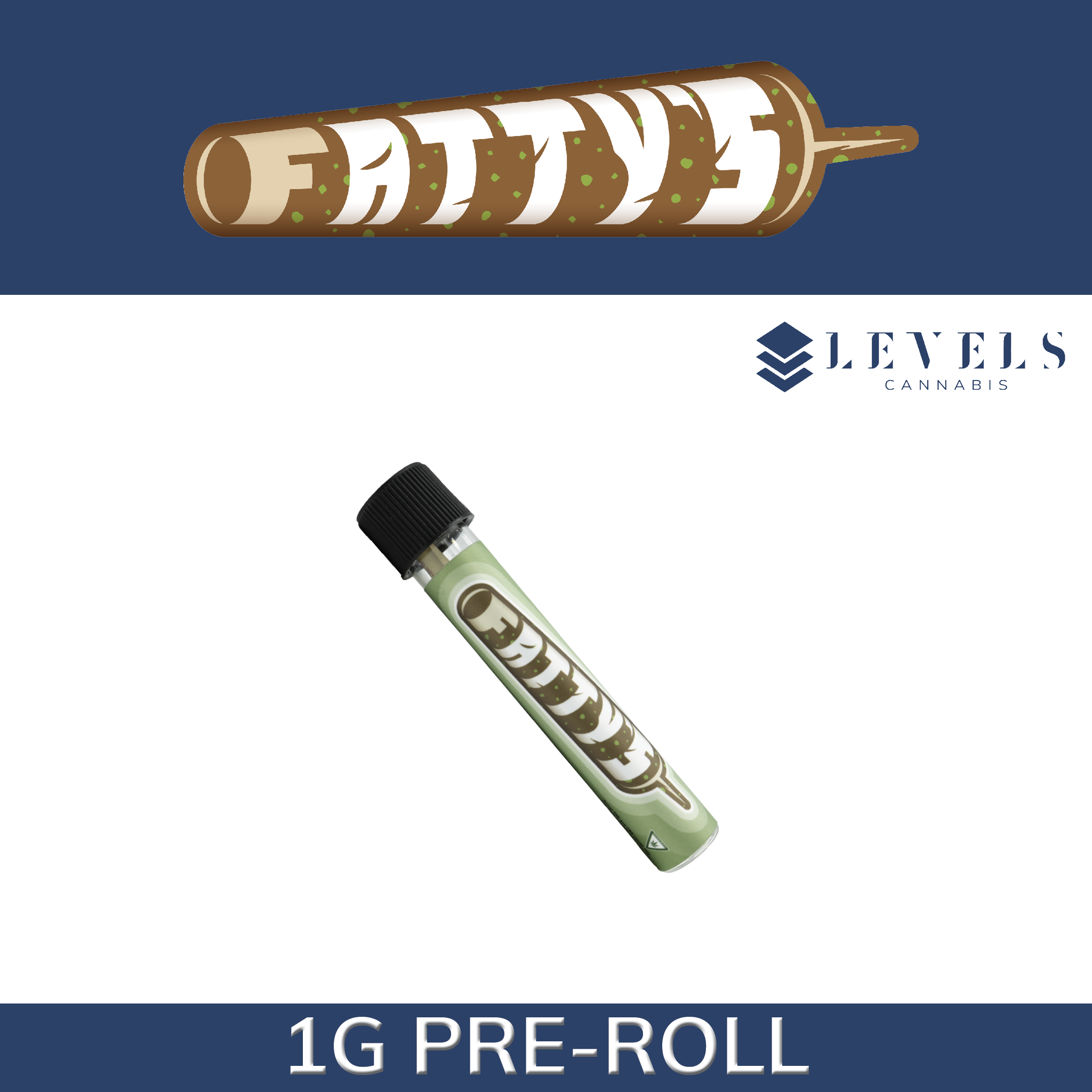Photograph of product: Fatty's 1g Preroll Zkittlez Kush Mints