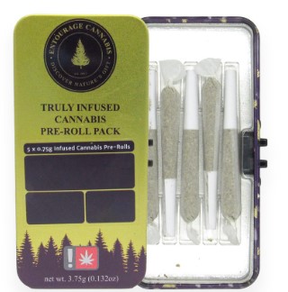 Photograph of product: Infused Pre-roll | Punch Breath x Super Runtz | 5 x 0.75g