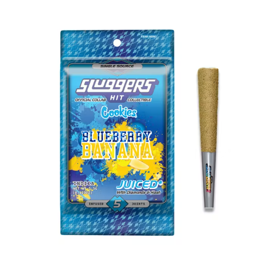 Photograph of product: BLUEBERRY BANANA .7G 5PACK INFUSED PREROLL