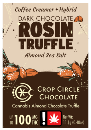 Photograph of product: Dark Chocolate Almond Sea Salt Rosin Truffle | Coffee Creamer | 1pk