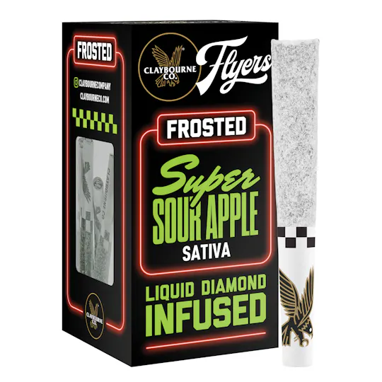 Photograph of product: Claybourne | FLQD Pre-Rolls (5pk) | S | Super Sour Apple