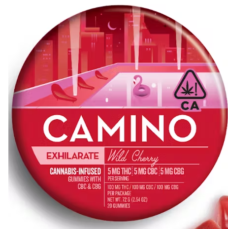 Photograph of product: Camino Wild Cherry Gummies 1THC:1CBC:1CBG 20PK 100MG