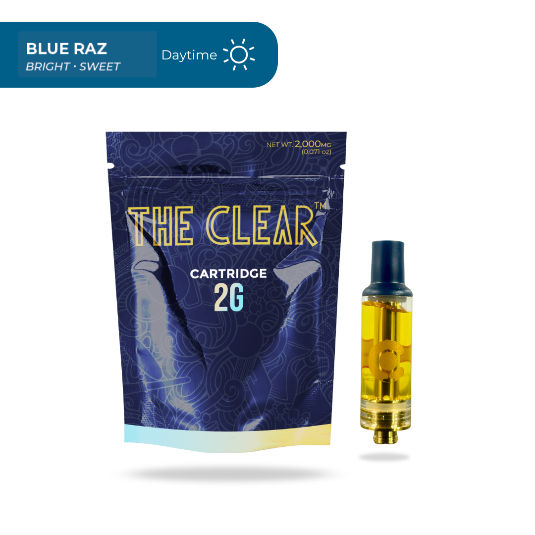 Photograph of product: The Clear | Blue Raz Cartridge | 2g