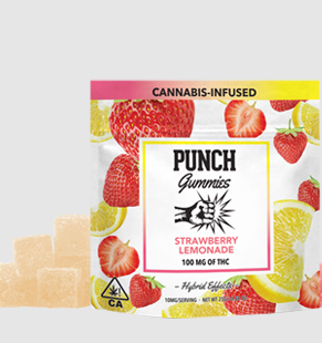 Photograph of product: Punch Gummies Strawberry Lemonade 100mg