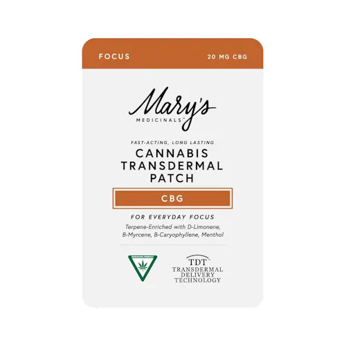 Photograph of product: Mary's Medicinals - Transdermal Patch - Focus - 20mg
