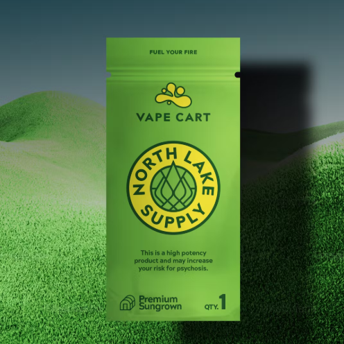 Photograph of product: North Lake Supply | Raspberry Mojito AIO | Disposable | 2g