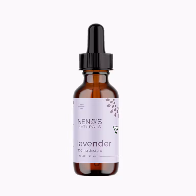 Photograph of product: Neno's Naturals | 1:1 Tincture | Lavender (TH-oui:CBD)
