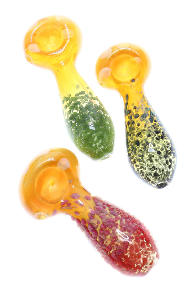 Photograph of product: 4" Gold Fumed Glass Pipe
