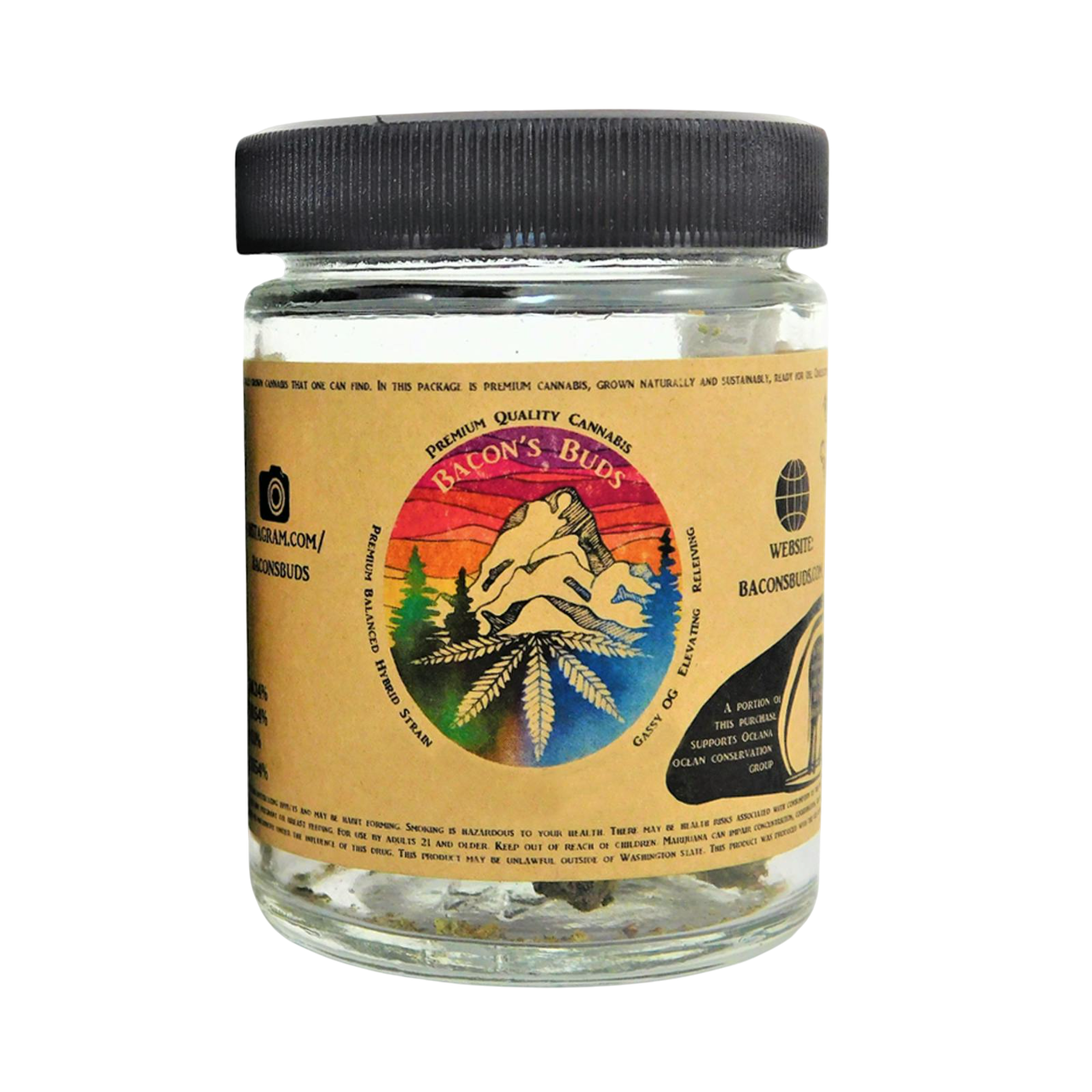 Photograph of product: Bacon's Buds Moon Pie 3.5g