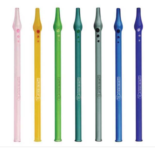 Photograph of product: 10" PULSAR GLASS VAPOR STRAW ASSORTED