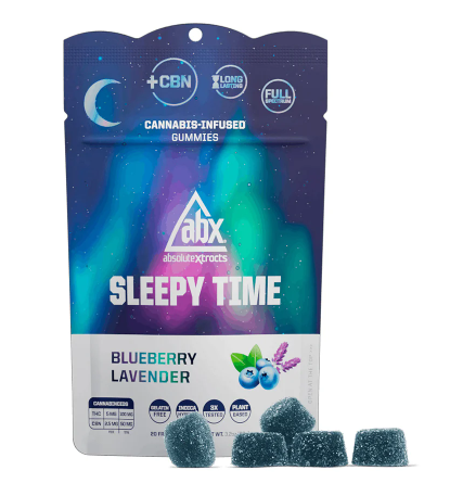 Photograph of product: ABX - Edibles - Sleepy Time Blueberry - 100MG THC/50MG CBN