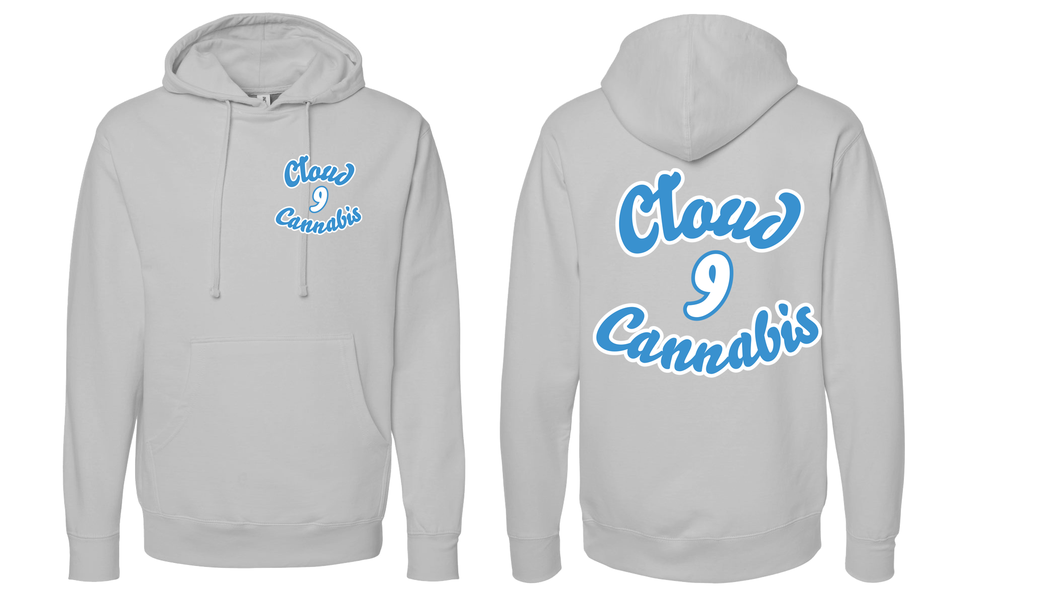 Photograph of product: Cloud Nine Grey Script XL Hoodie