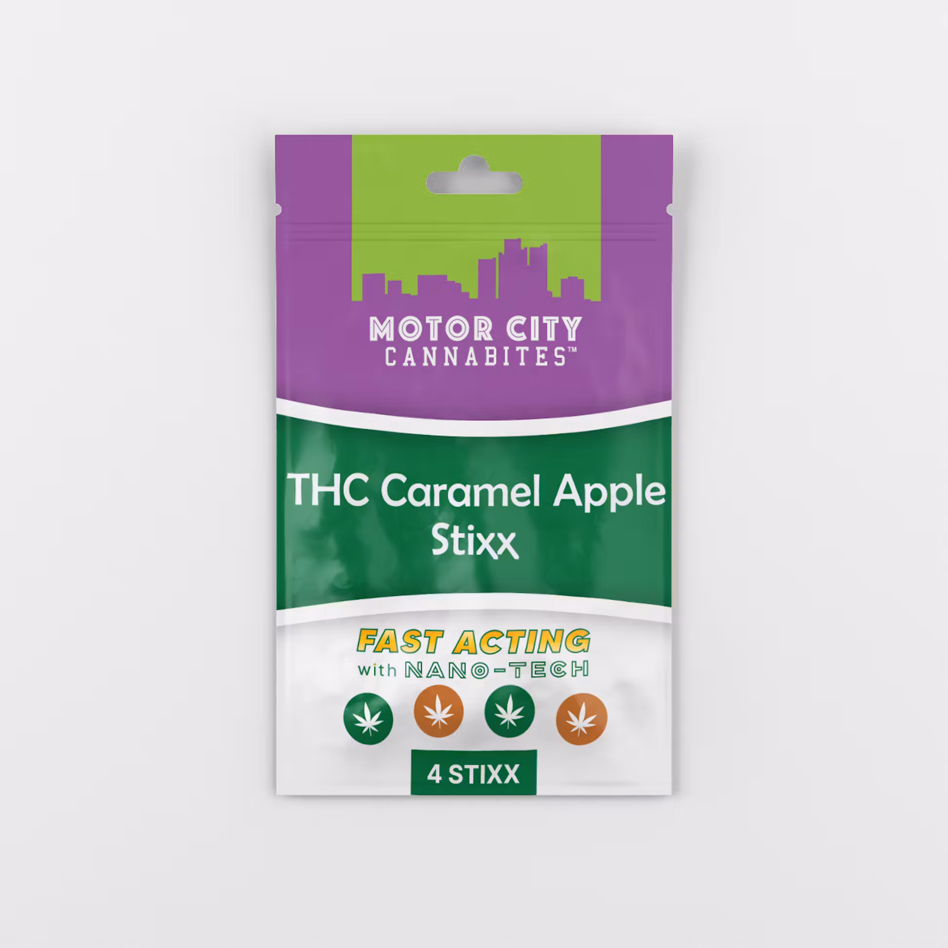 Photograph of product: MOTOR CITY CANNABITES | SUCKERS | 200MG | CARAMEL APPLE STIXX