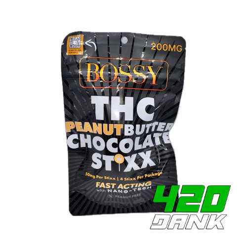 Photograph of product: Bossy - 200mg Stixx - Peanut Butter Chocolate