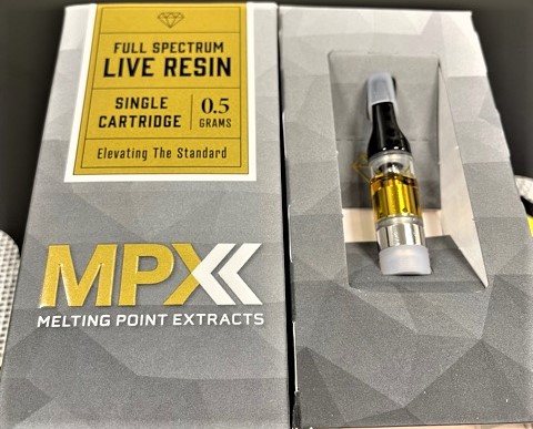 Photograph of product: MPX LR Sauce Cartridge Green Triangle Kush .5g (Hybrid)