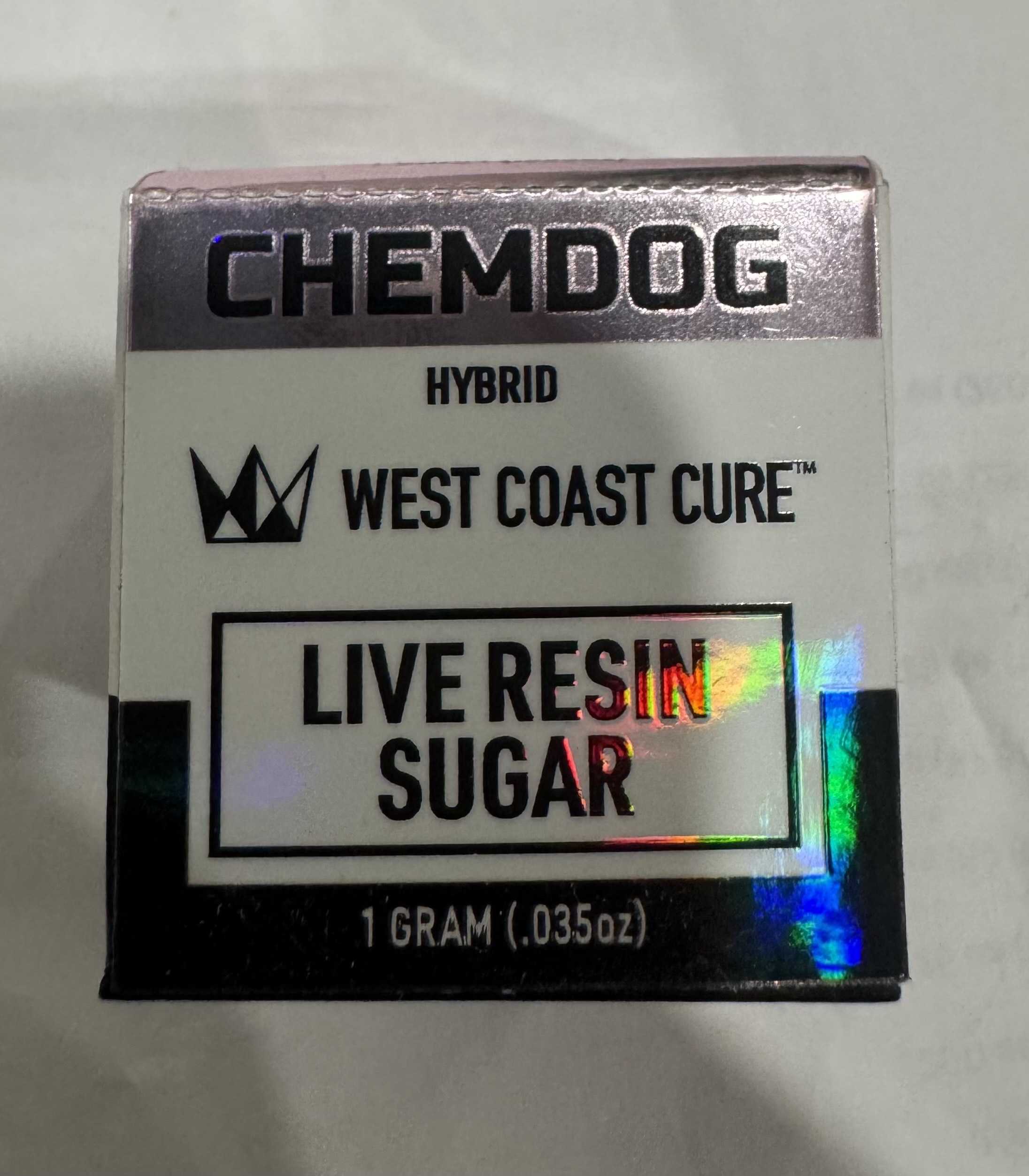 Photograph of product: CHEMDOG LIVE RESIN SUGAR - 1 G