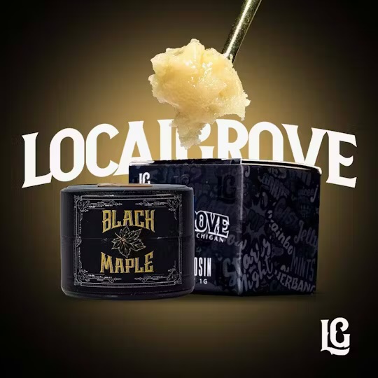 Photograph of product: Local Grove: Black Maple Live au chocolat Rosin 1G