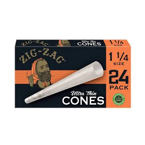 Photograph of product: Zig-Zag - 1 1/4" Ultra Thin Cones - 24pk