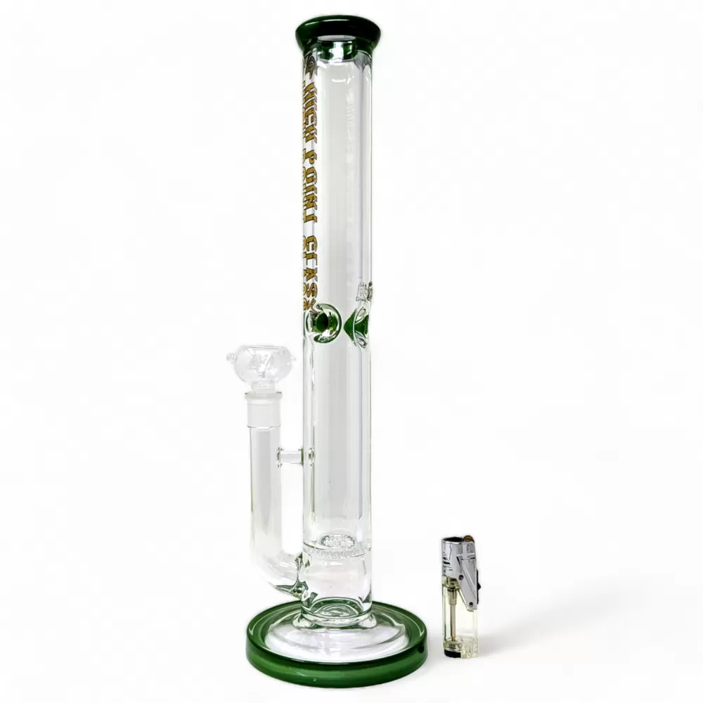 Photograph of product: Bong | 18" | USA Blown 9mmw/ HoneyComb Disk Cylinder | High Point Glass | Assorted Colors