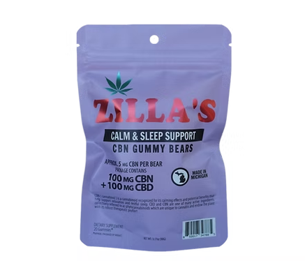 Photograph of product: ZILLA'S | CBD + CBN BEARS | GUMMIES | 200MG:200MG