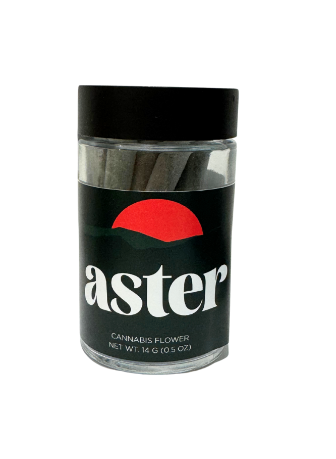 Photograph of product: Aster | Peach Mintz | Pre-Roll 14pk | Hybrid