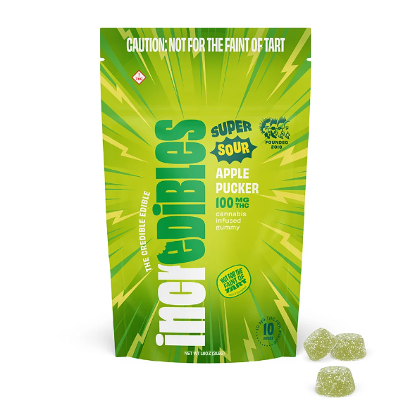 Photograph of product: Incredibles | Super Sour Apple Pucker | 10pk