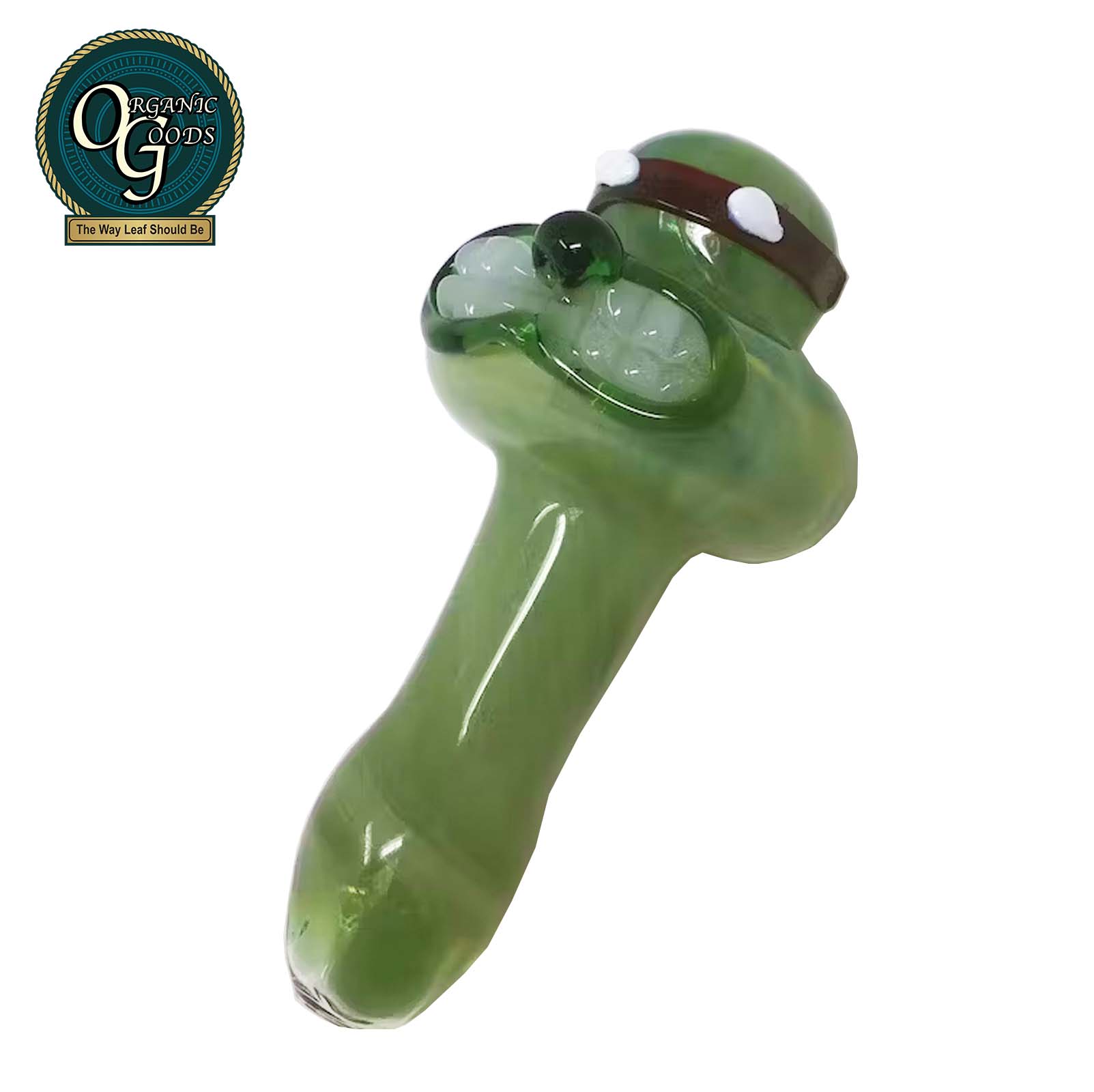 Photograph of product: 5.5" Blown Glass Ninja Turtle Pipe