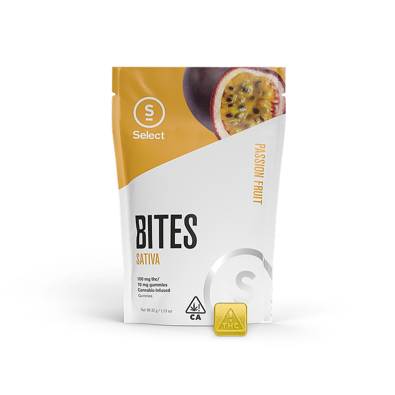 Photograph of product: Select l 2.0 Passion Fruit Bites 10pk l 100mg