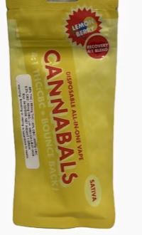 Photograph of product: Cannabals | Lemon Berry | Bounce Back 4:1 TH-oui to CBC All-in-One Vape