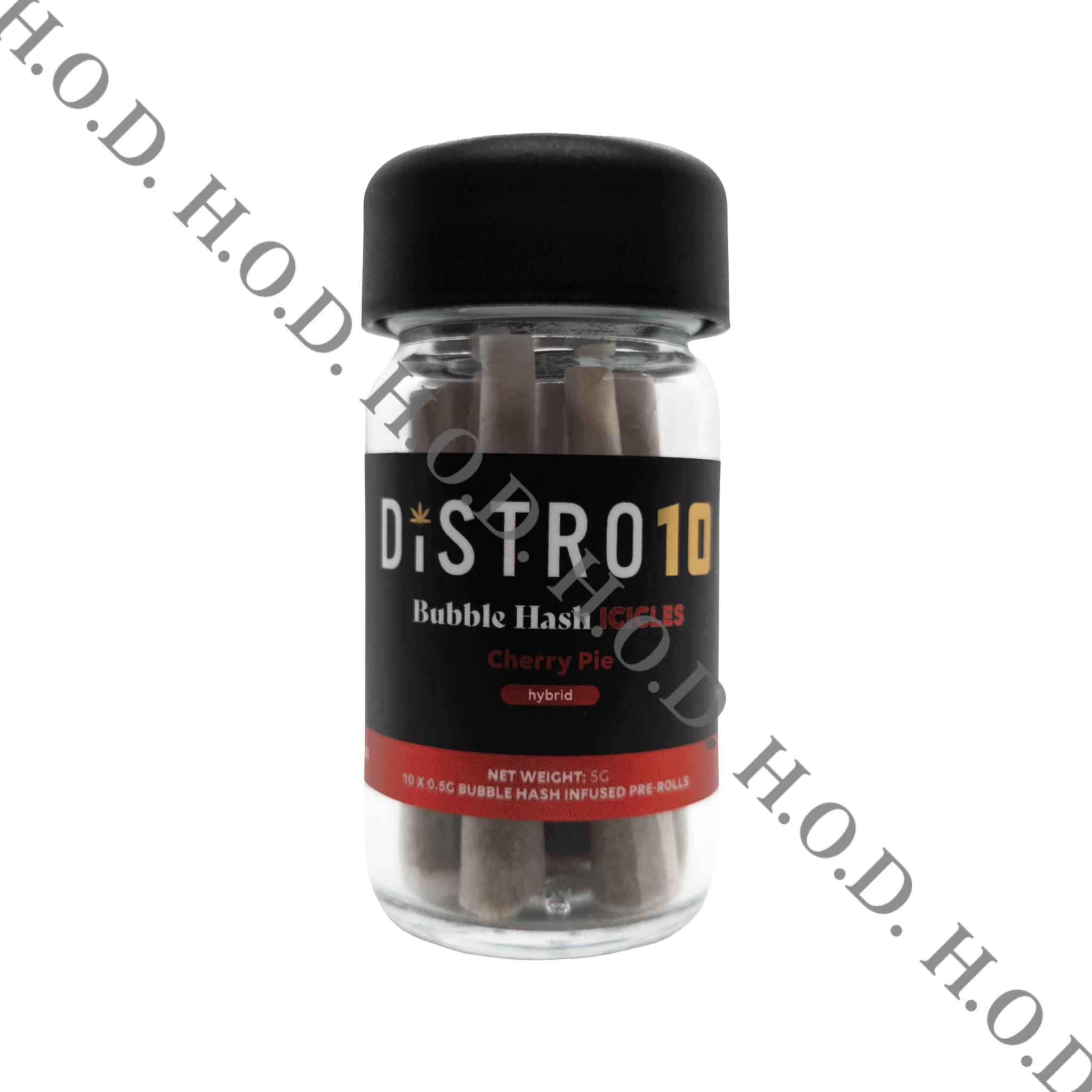 Photograph of product: Distro 10 Cherry Pie Bubble au chocolat Infused Pre-Roll .5g 10 Pack