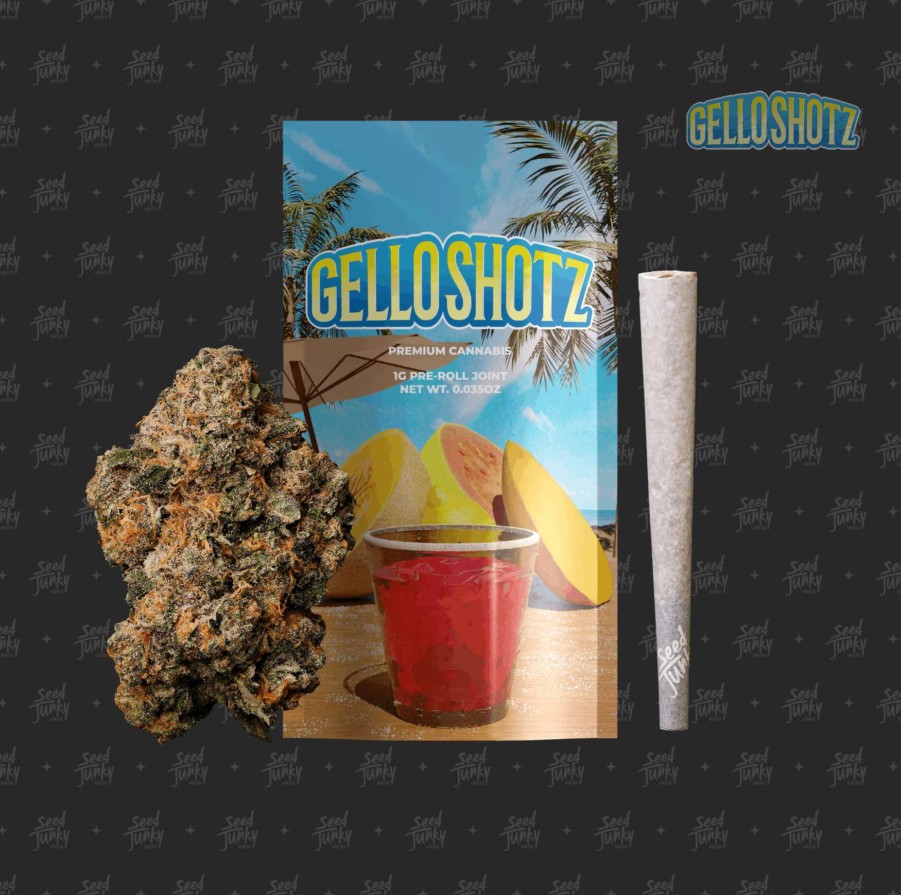 Photograph of product: Seed Junky - Preroll - GELLO SHOTZ - 1G
