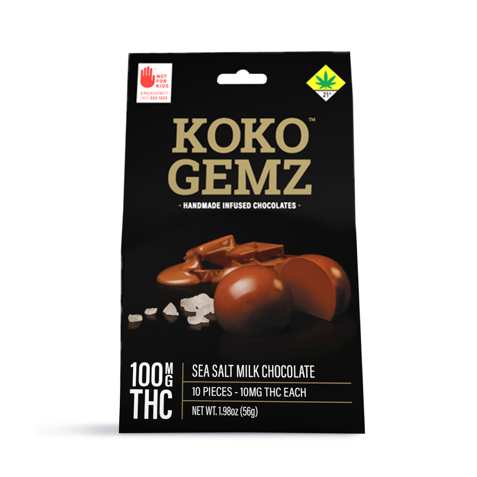 Photograph of product: Sea Salt Milk Chocolates 10-pack