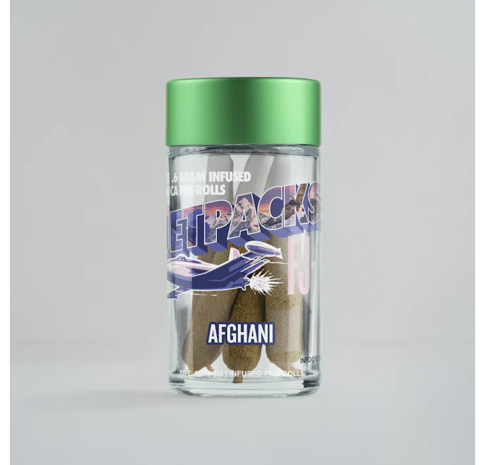 Photograph of product: Jetpacks | Afghani | Live Resin Infused | 5pk | 3g