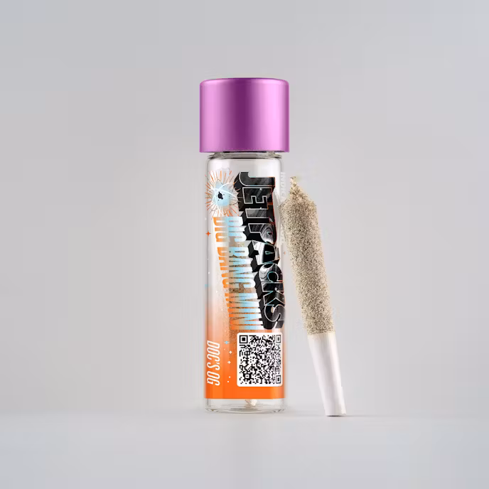 Photograph of product: Jetpacks Big Bang Mini Infused Pre-Roll - Sour Papaya