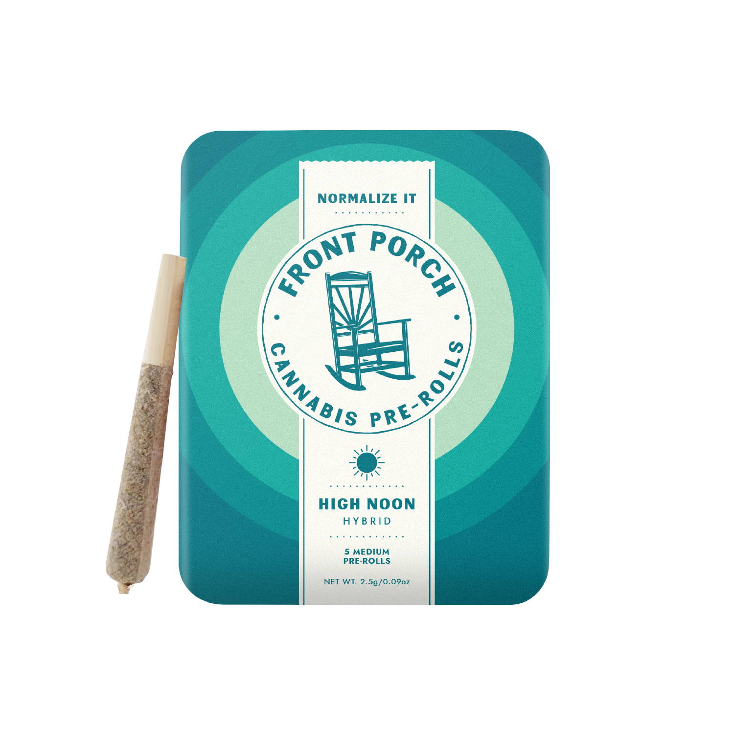 Photograph of product: Front Porch Hard Rocker (H) Infused Pre-Roll Pack 0.5g 5pk