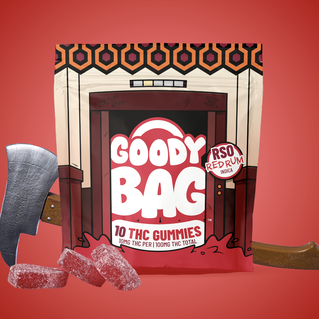 Photograph of product: GOODY BAG REDRUM RSO GUMMIES 10PK