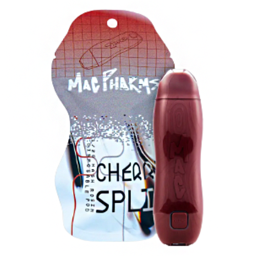Photograph of product: Mac Pharms Cherry Split au chocolat Rosin Disposable Vape 0.5g