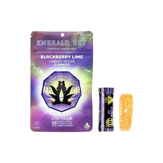Photograph of product: Blackberry Lime LR Gummies Emerald Sky