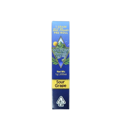 Photograph of product: Willow Creekside - Sour Grape 1g Pre Rolls