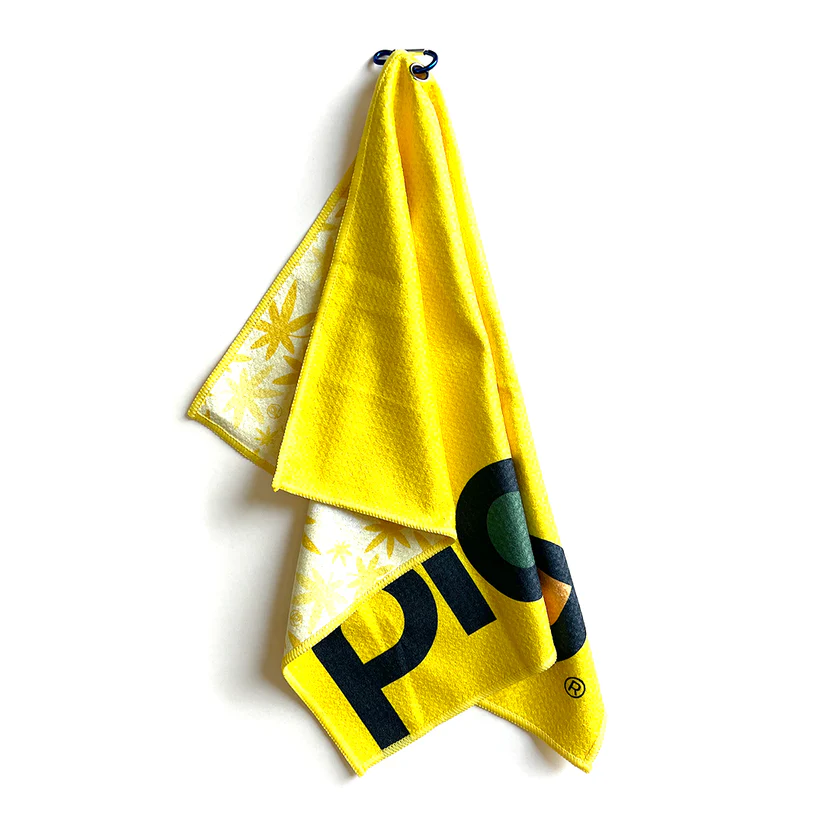 Photograph of product: Golf Towel | Yellow Chronic