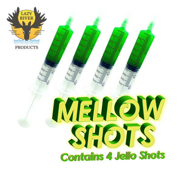 Photograph of product: Mellow Shots - Washington Apple - 25mg/oral syringe (4 pack)