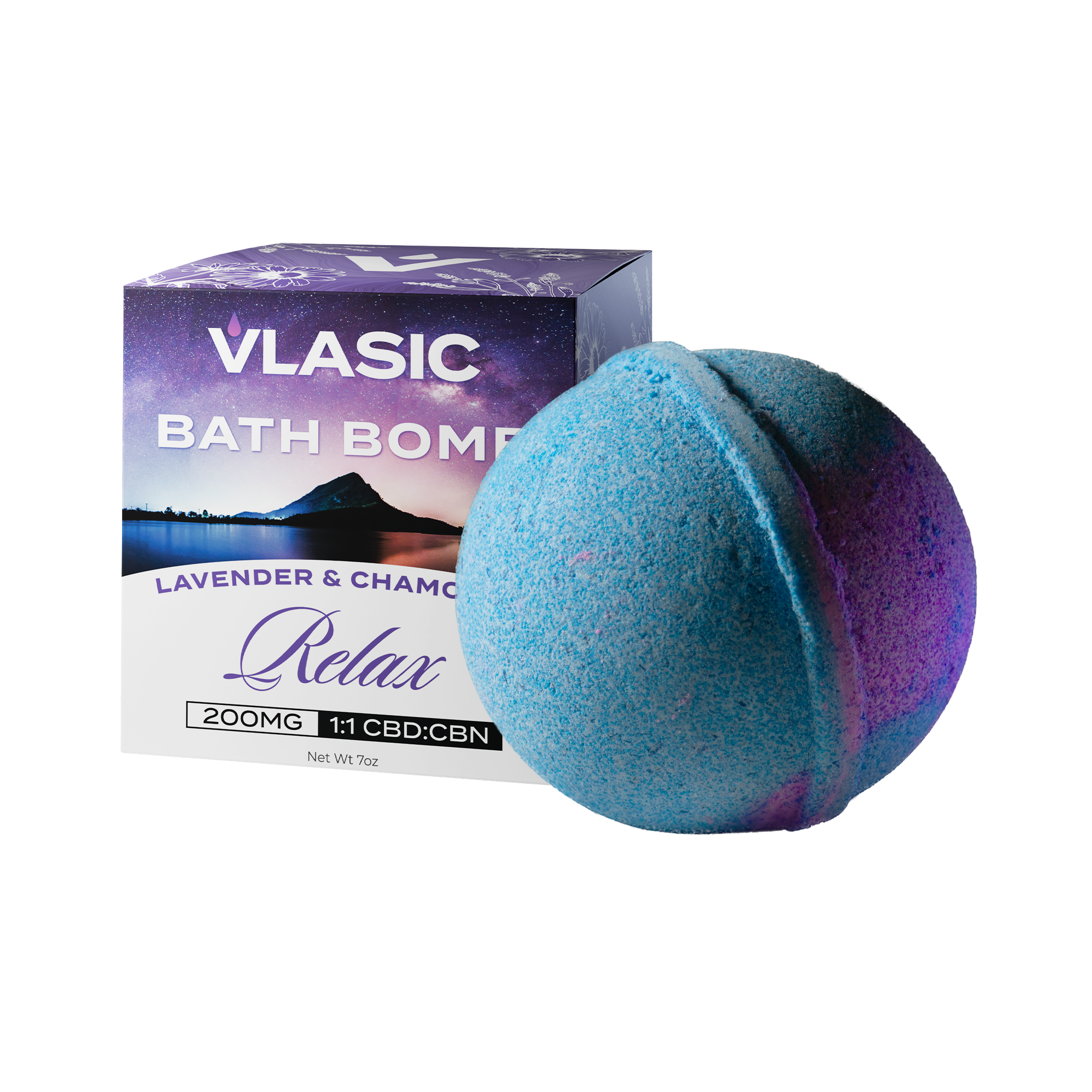 Photograph of product: Vlasic Labs Relax Bath Bombs 1:1 CBD:CBN