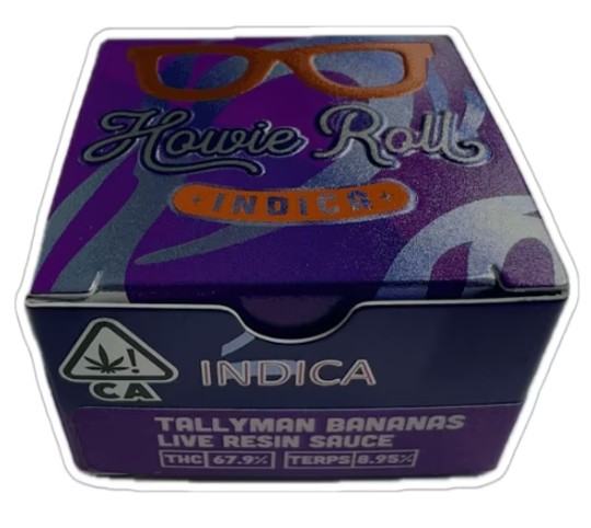 Photograph of product: HOWIE ROLL TALLYMAN BANANAS LIVE RESIN SAUCE Oui'd 1G