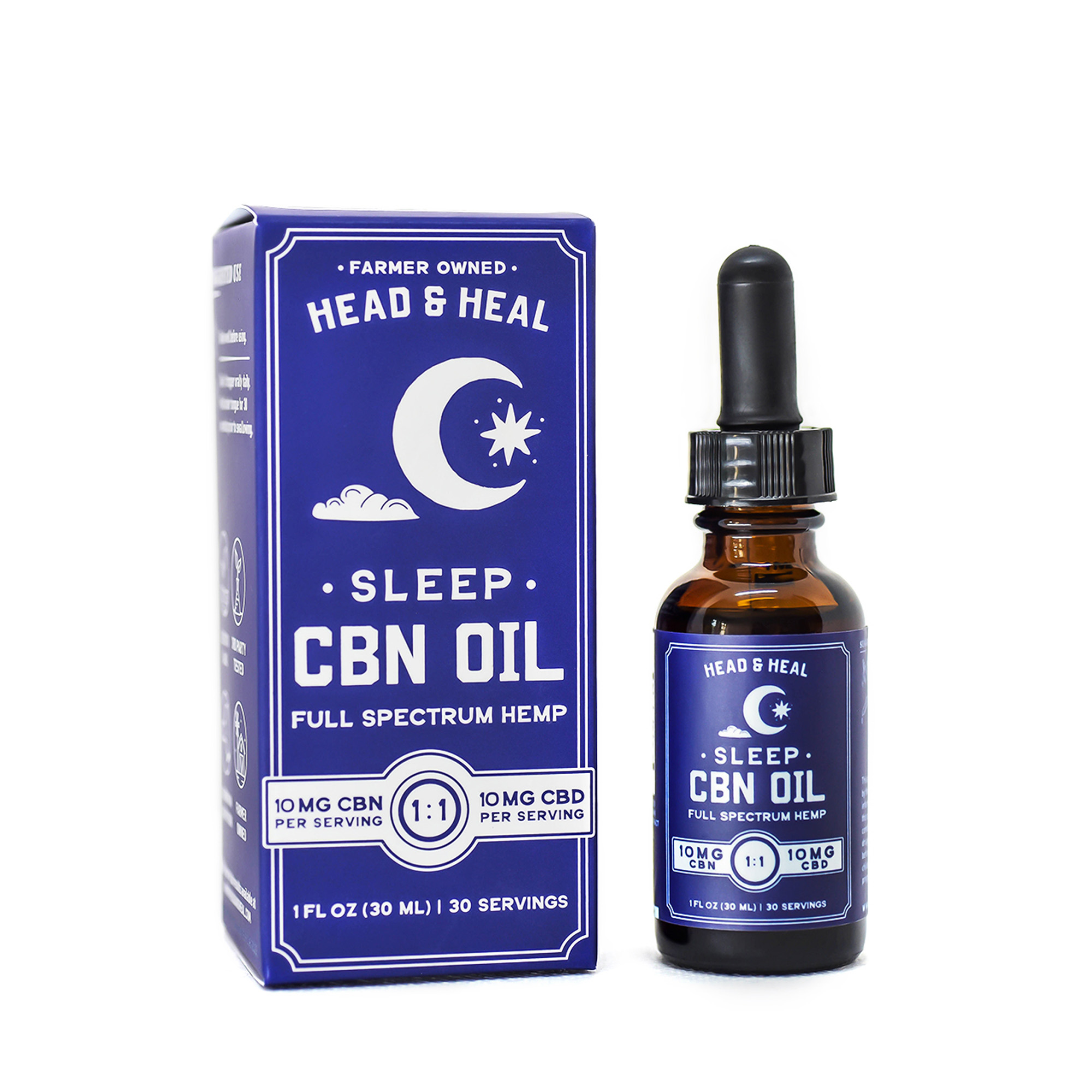 Photograph of product: Head & Heal | Sleep CBN Oil | Tincture | CBD+CBN Blend 300mg
