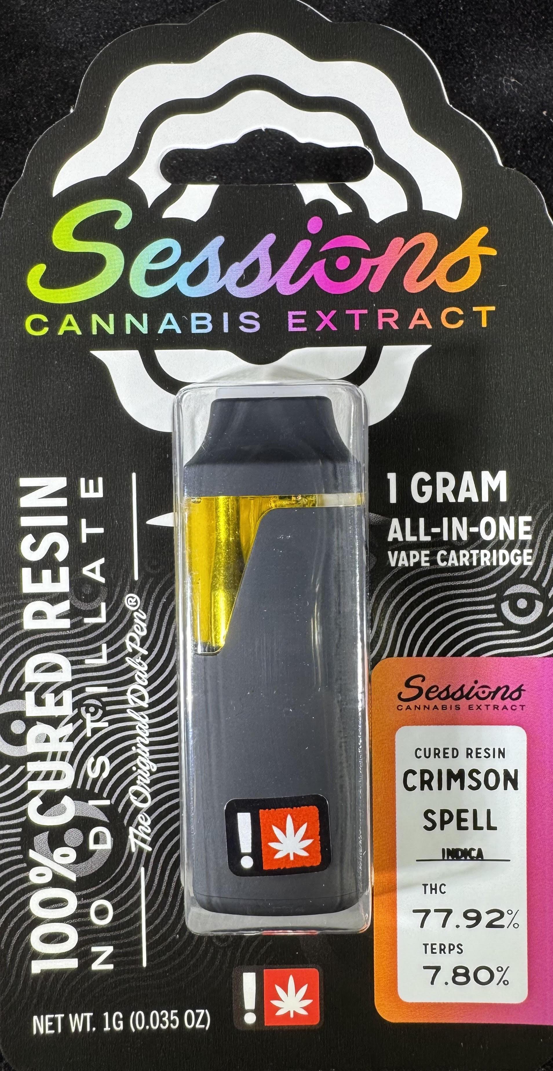 Photograph of product: Sessions - All in One Cured Resin Cartridge - Crimson Spell