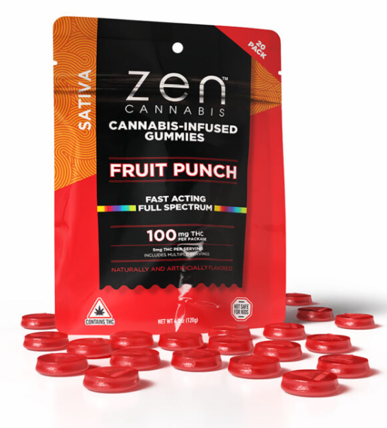 Photograph of product: Hybrid Fruit Punch | 20pk 100mg Oui'd Edible