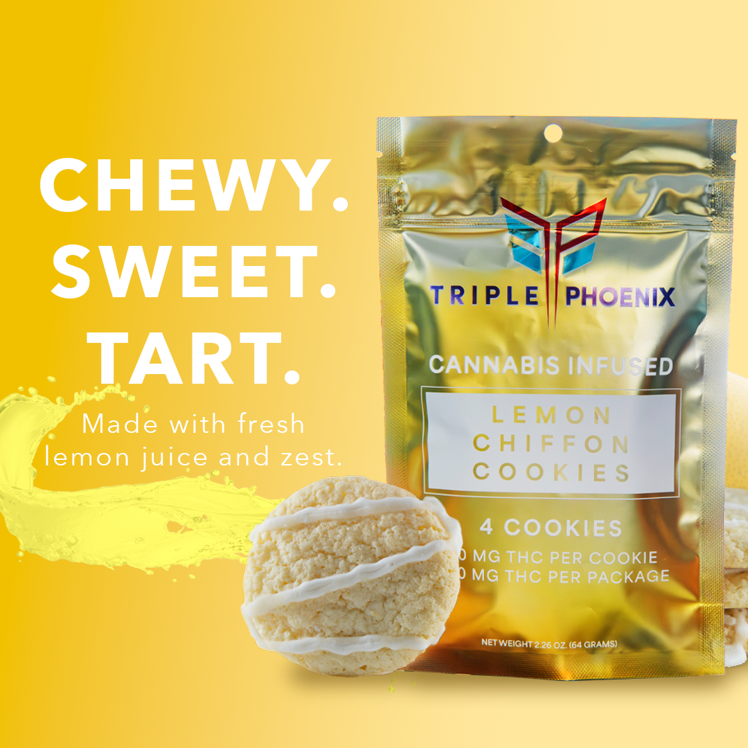 Photograph of product: Lemon Chiffon Cookies (4pk) 200mg